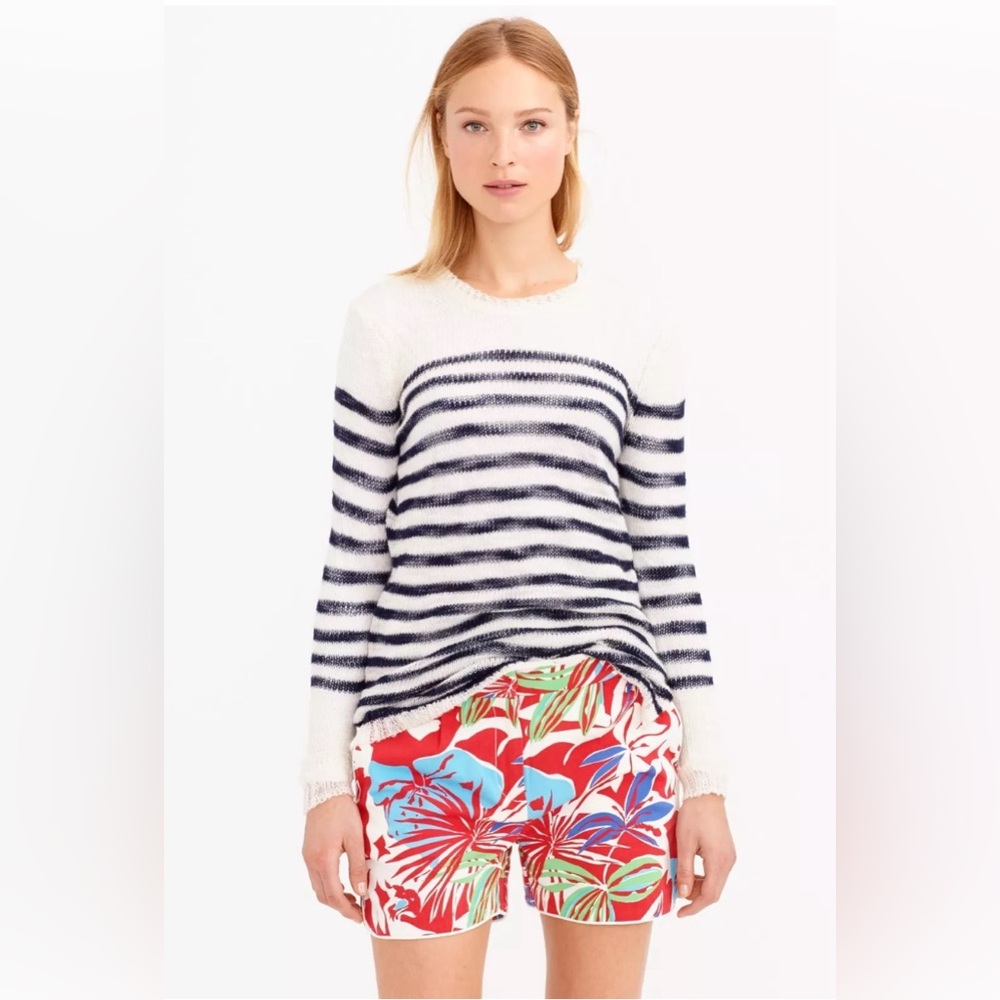 J. Crew COTTON FAILLE SHORT IN PARADISE FLORAL Size 00